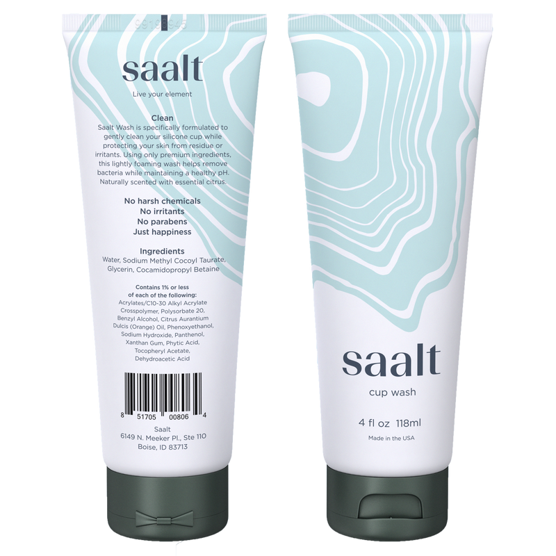 Saalt menstrual cup cleaner.