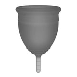 Soft menstrual cup in grey. 